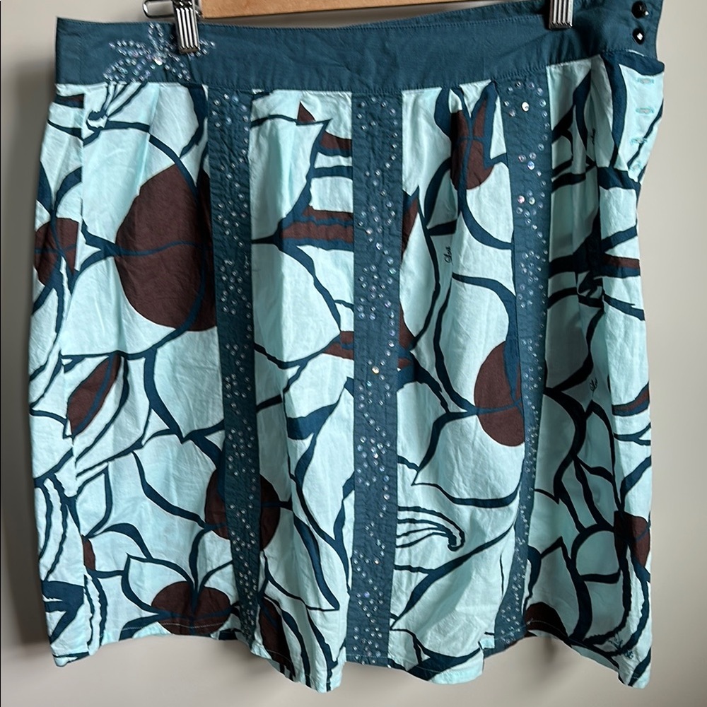 Lost Blue with Sequins Knee-Length Skirt